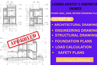 draw stamp architectural structural engineering mep floor adu plan city permits