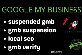 do expert google my business appeal reinstatement service gmb optimization