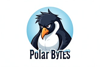 do angry penguin head mascot logo design