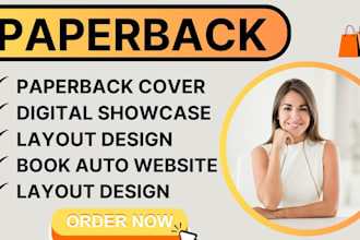 design author website paperback cover layout design