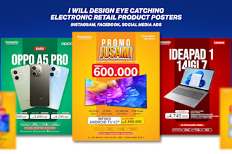 create design social media posters for electronics stores
