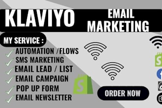 design klaviyo email marketing and email automation