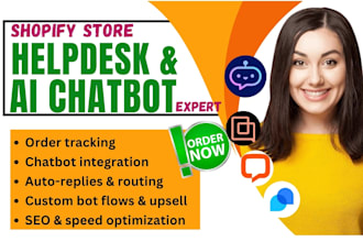 setup shopify helpdesk and ai chatbot gorgias tidio chatty wilddesk livechat