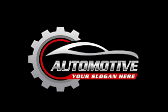 make modern auto detailing, car wash, car repair and automotive logo design