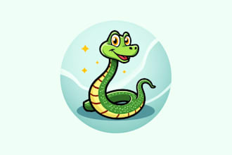 create a custom snake cobra mascot logo for your team or brand