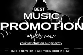 do soundcloud  music promotion spotify music promotion apple music prom0tion