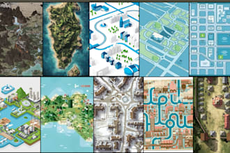 fantasy map design fantasy city map dnd map site map vector map illustration