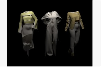 make 3d fashion designs, clothing, garments and animation