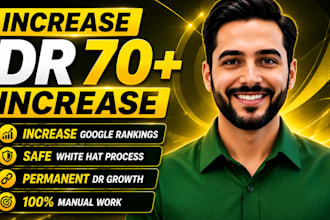 skyrocket domain rating to dr 70 plus for high ranking