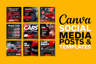 design custom social media posts and canva templates