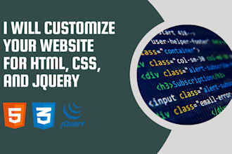 customize your website for HTML, CSS, and jquery
