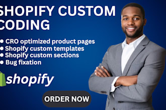 do shopify custom coding, bug fix, theme customization and liquid coding