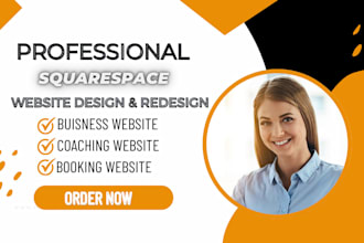 create squarespace website, design or redesign squarespace, for coaching website