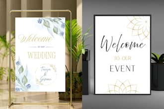 design a idividual welcome sign for your event