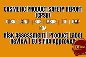 prepare cosmetic product safety report cpsr for cosmetic products