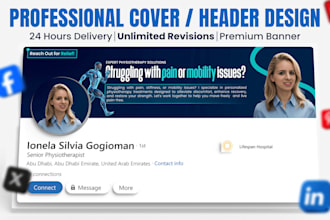 design custom linkedin, facebook, twitter, youtube banners for all platforms