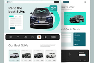 design car rental website, rental website or car dealer website