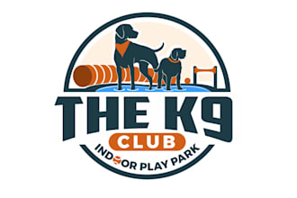 design inviting playful indoor dog park business logo