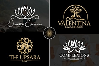 create spa yoga health massage skincare logo