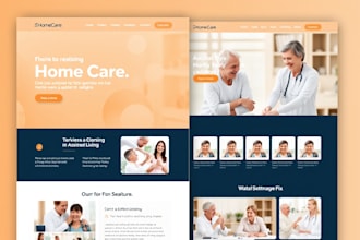 create home care website, healthcare, assisted living on wordpress and wix