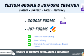 create smart and responsive forms in google forms or jotform