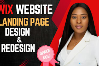 build a landing page using wix design, redesign wix studio