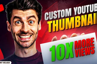design attractive clickbait amazing youtube thumbnail in 3hr