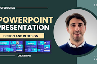 design professional powerpoint business presentation or investor pitch desk