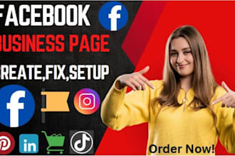 create, setup and manage your facebook business page create and fix, issues