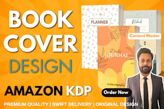 design original KDP journal notebook planner low content paperback book cover
