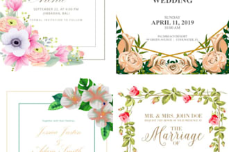wedding or greeting card event  invitation and visiting card
