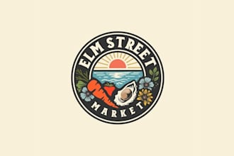 design elm street market logo