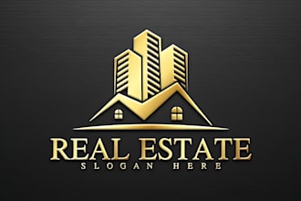 do modern real estate, mortgage, property and company logo any graphics design