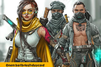 create cyberpunk style character art for any project