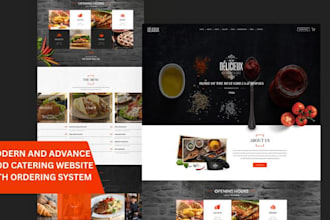 design modern and advance food catering website with ordering system