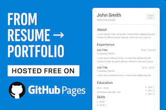 create a website from your resume and host it