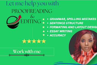 do spelling and grammar checks, and proofread professionally