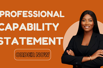 write, edit design detail government contract capability statement, sales resume