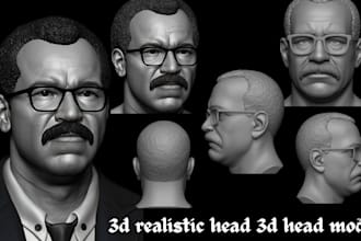 sculpt realistic 3d head 3d face bust model 3d full body model for 3d printing