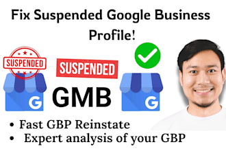 fix suspended gbp or gmb and get it live again within 7 days