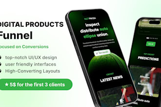 design a high converting landing page or sales funnel for digital products