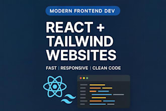 develop modern websites with react, tailwind or vanilla js