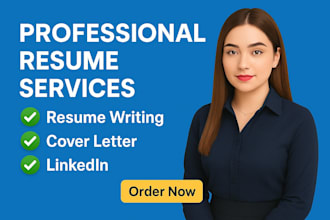 write professional resume, cover letter, optimize linkedin