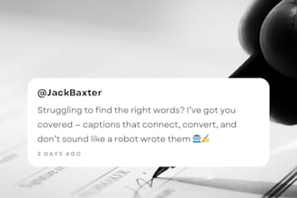write your social media captions and hashtags