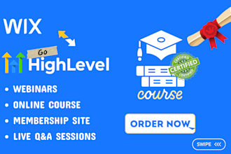 setup gohighlevel membership site, ghl community, gohighlevel online course, wix
