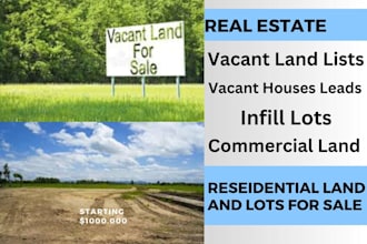 provide you single or multiple family, vacant land leads