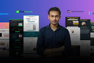 design and build high converting landing pages in ghl, clickfunnels, systemeio
