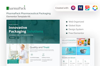 design a modern pharmaceutical packaging website