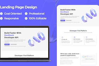 design landing pages for saas, fintech, services, and startups