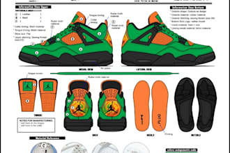 design shoe tech pack, sneakers, footwear design, heels, boots, flat sketch tech